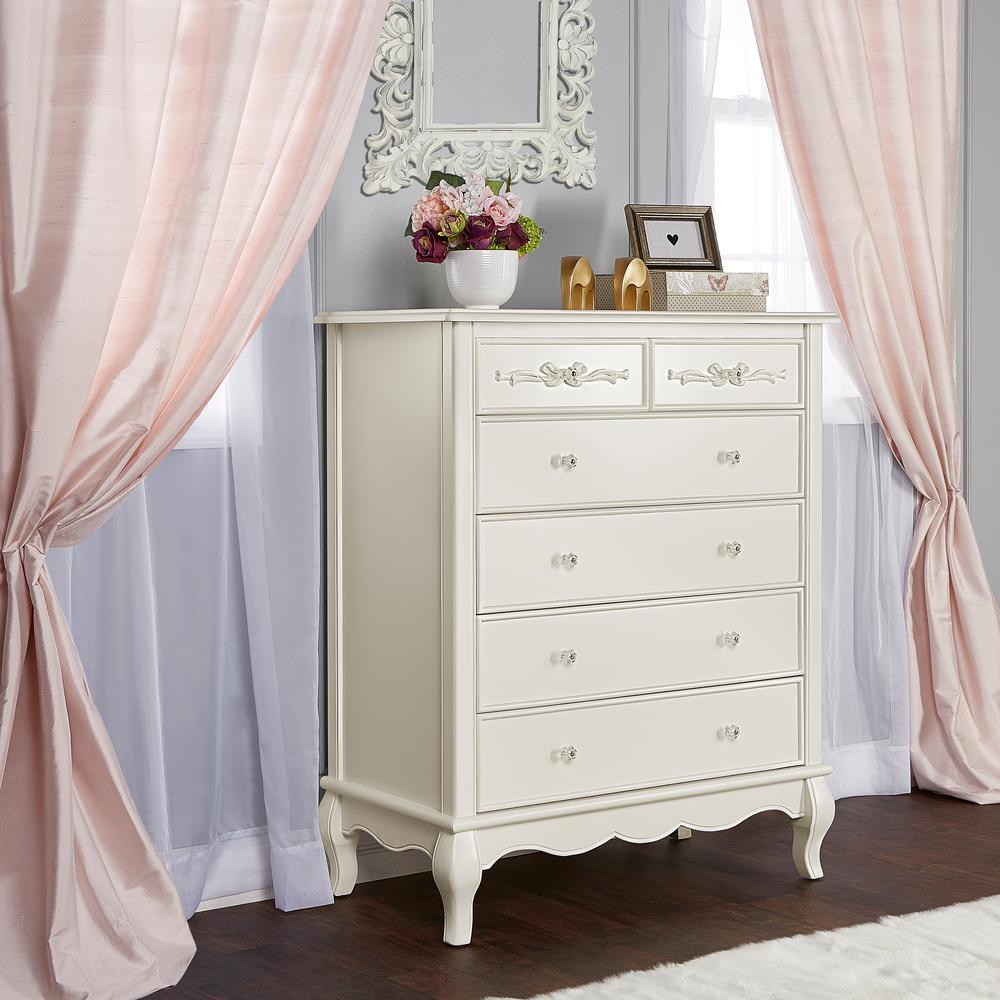 evolur aurora ivory lace dresser