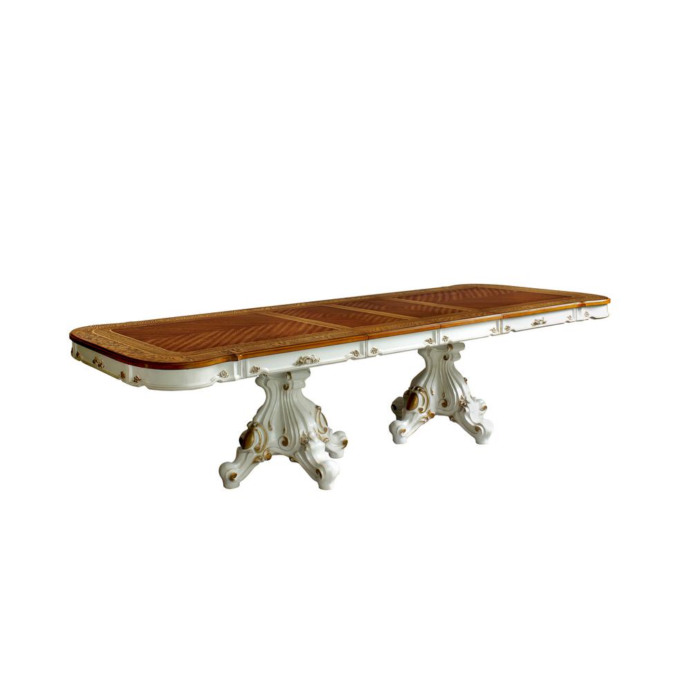 Acme Furniture Picardy Antique Pearl And Cherry Oak Dining Table