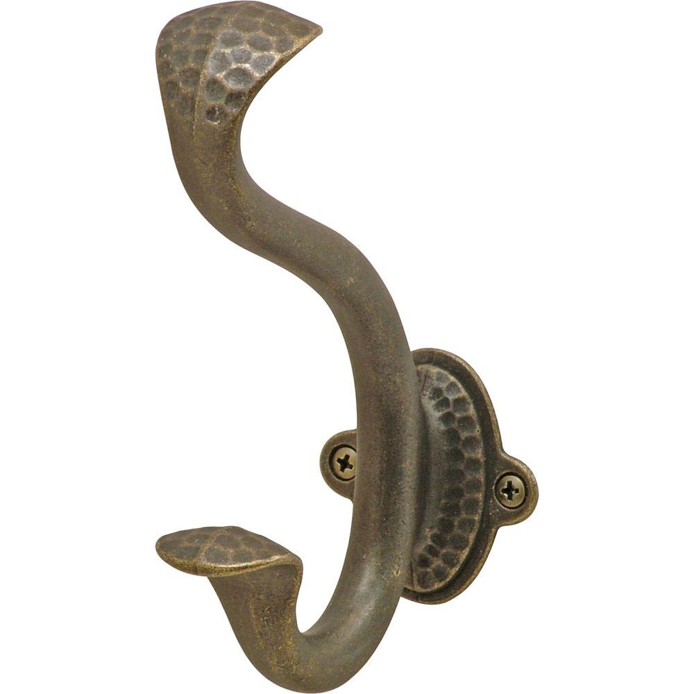 Hickory Hardware Craftsman Windover Antique HookP2175WOA The Home Depot