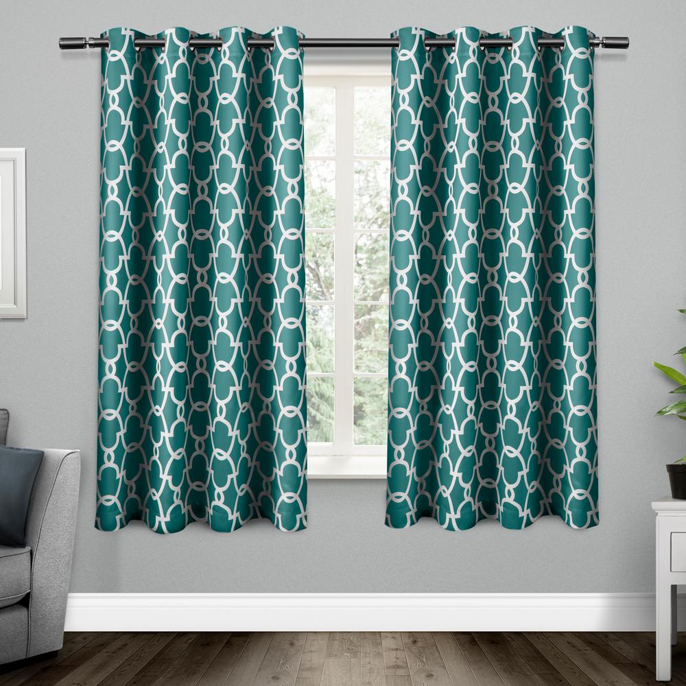 Gates 52 In W X 63 In L Woven Blackout Grommet Top Curtain Panel