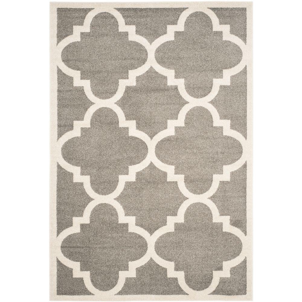 Stain Resistant Outdoor Rugs The Home Depot Amherst Dark Gray Beige 5 Ft X 8 Indoor Outdoor Area