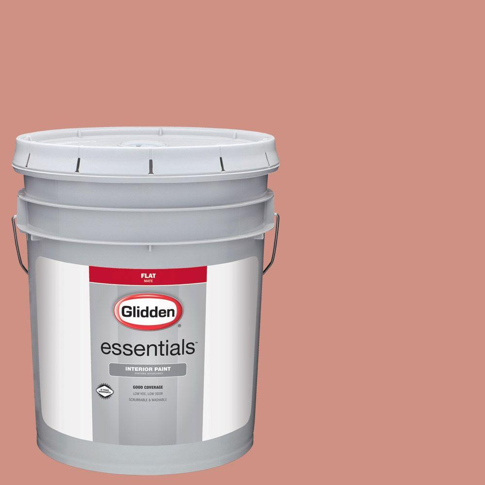 Glidden Essentials 5 gal. HDGO07U Faded Rose Flat Interior Paint