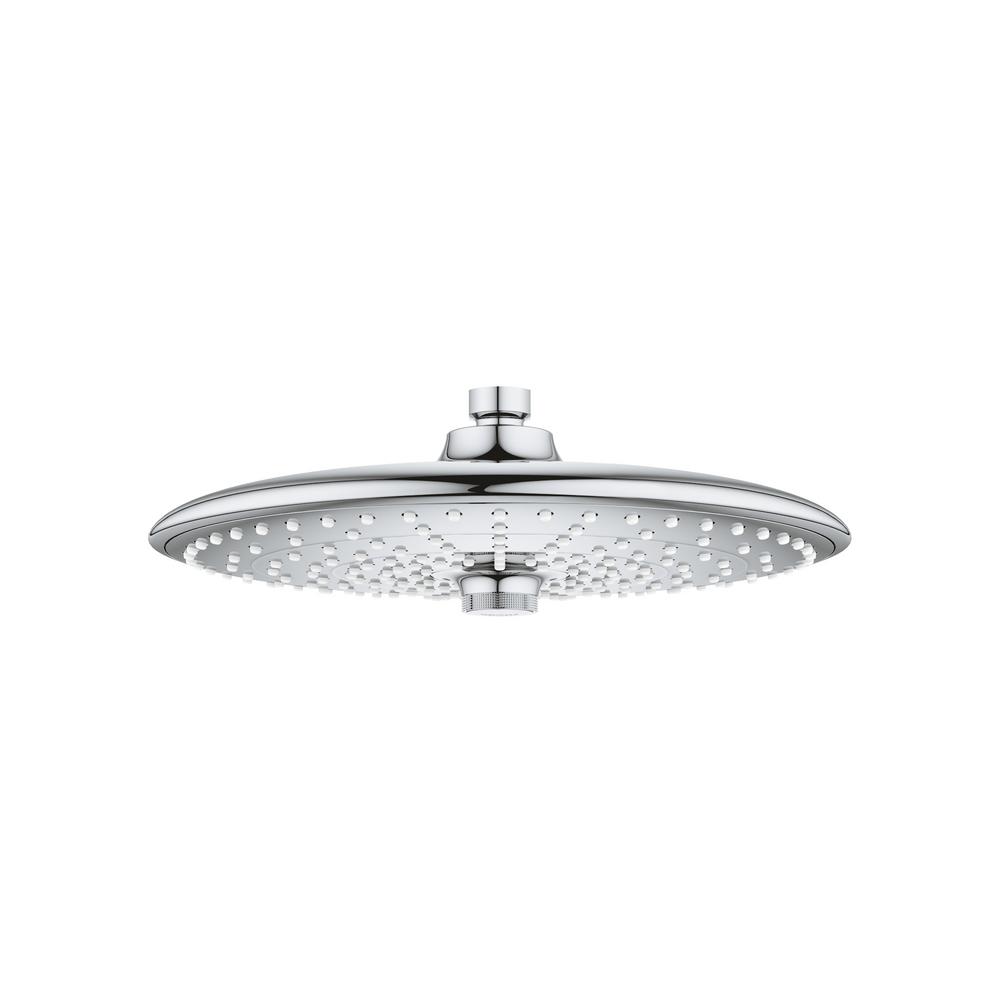 Grohe Euhporia 3 Spray 10 In Single Ceiling Mount Fixed Rain Shower Head In Starlight Chrome