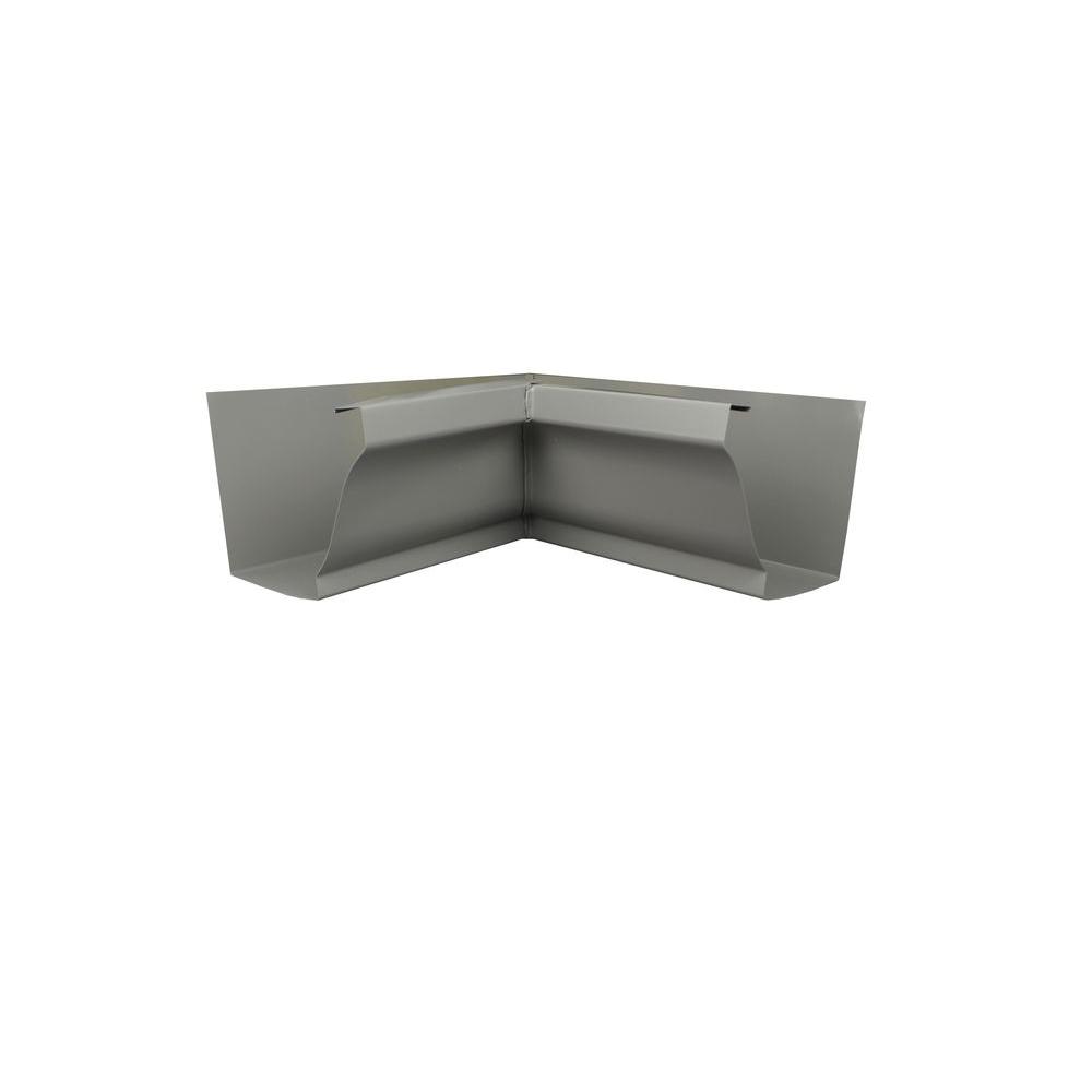 Amerimax Home Products 6 in. Tux Gray Aluminum Outside Gutter Mitre Box