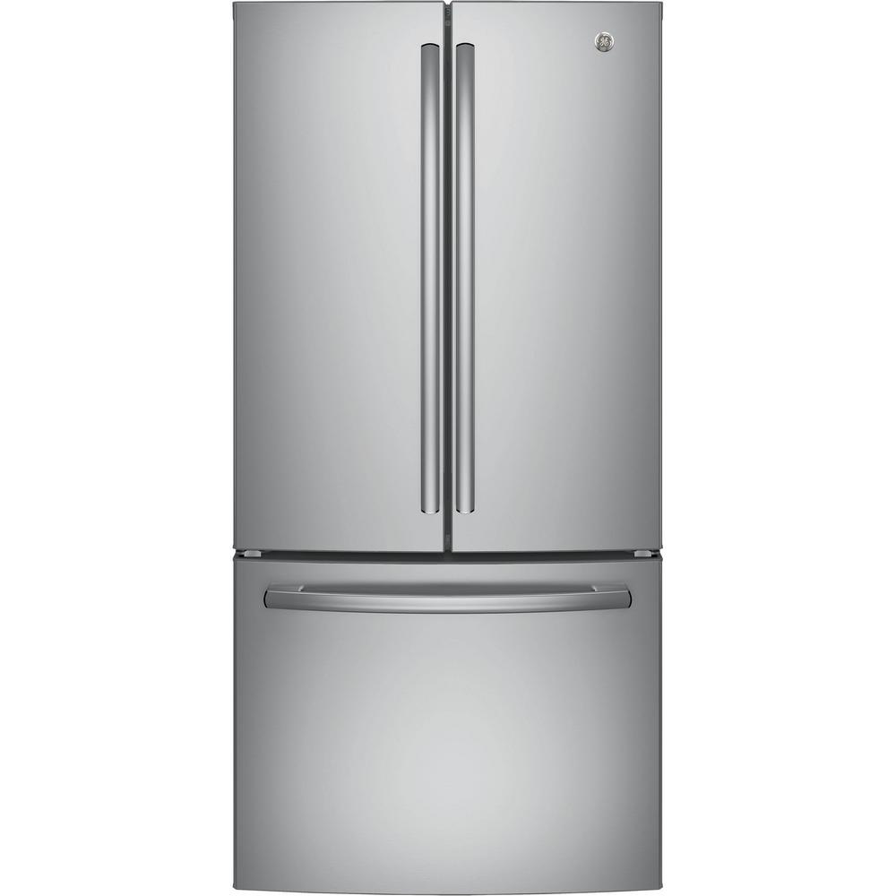 Ge 18 6 Cu Ft French Door Refrigerator In Stainless Steel Counter Depth