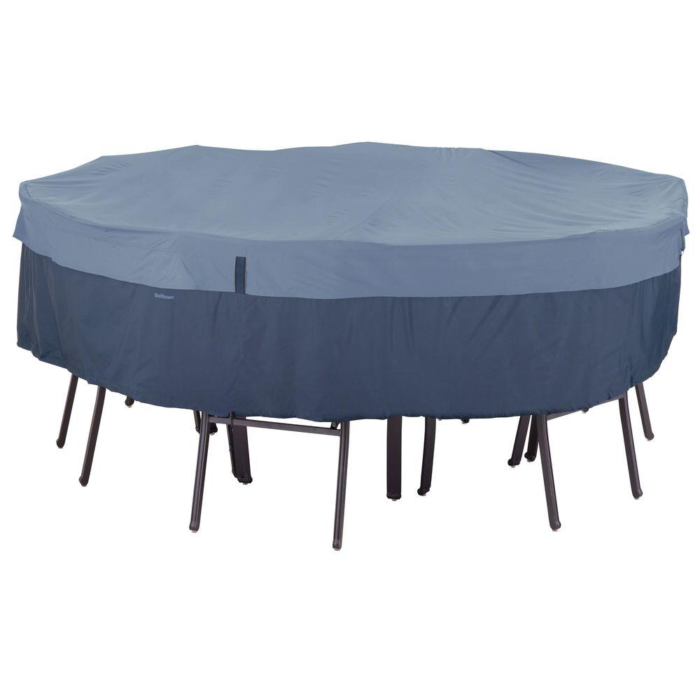 Clic Patio Furniture Covers Designs Clic Accessories Belltown Medium Skyline Blue Round Table And Cover Support Pole
