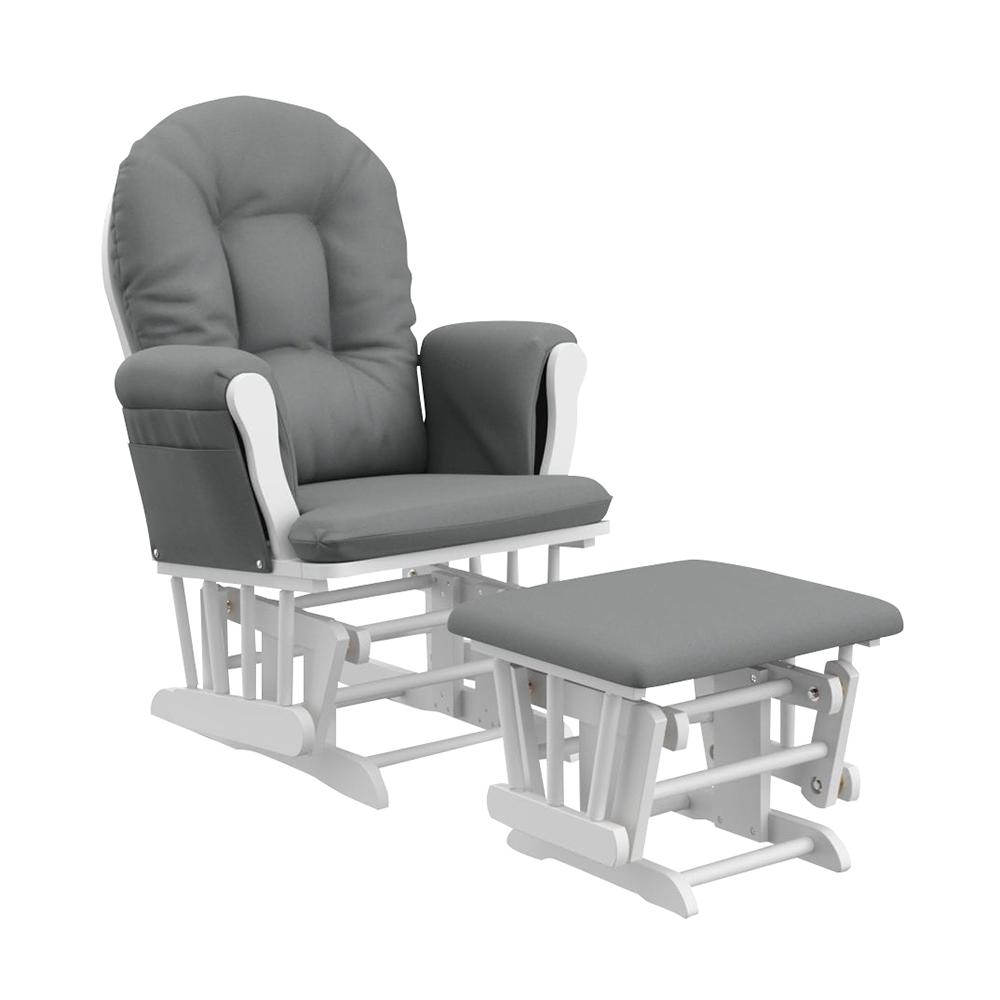 gray glider rocker with ottoman