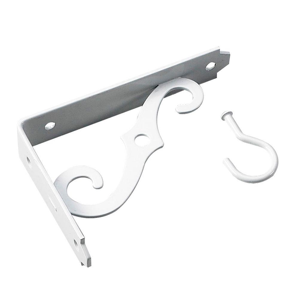 Richelieu Hardware 10 lb. 5 in. x 31/2 in. White Ornamental Bracket