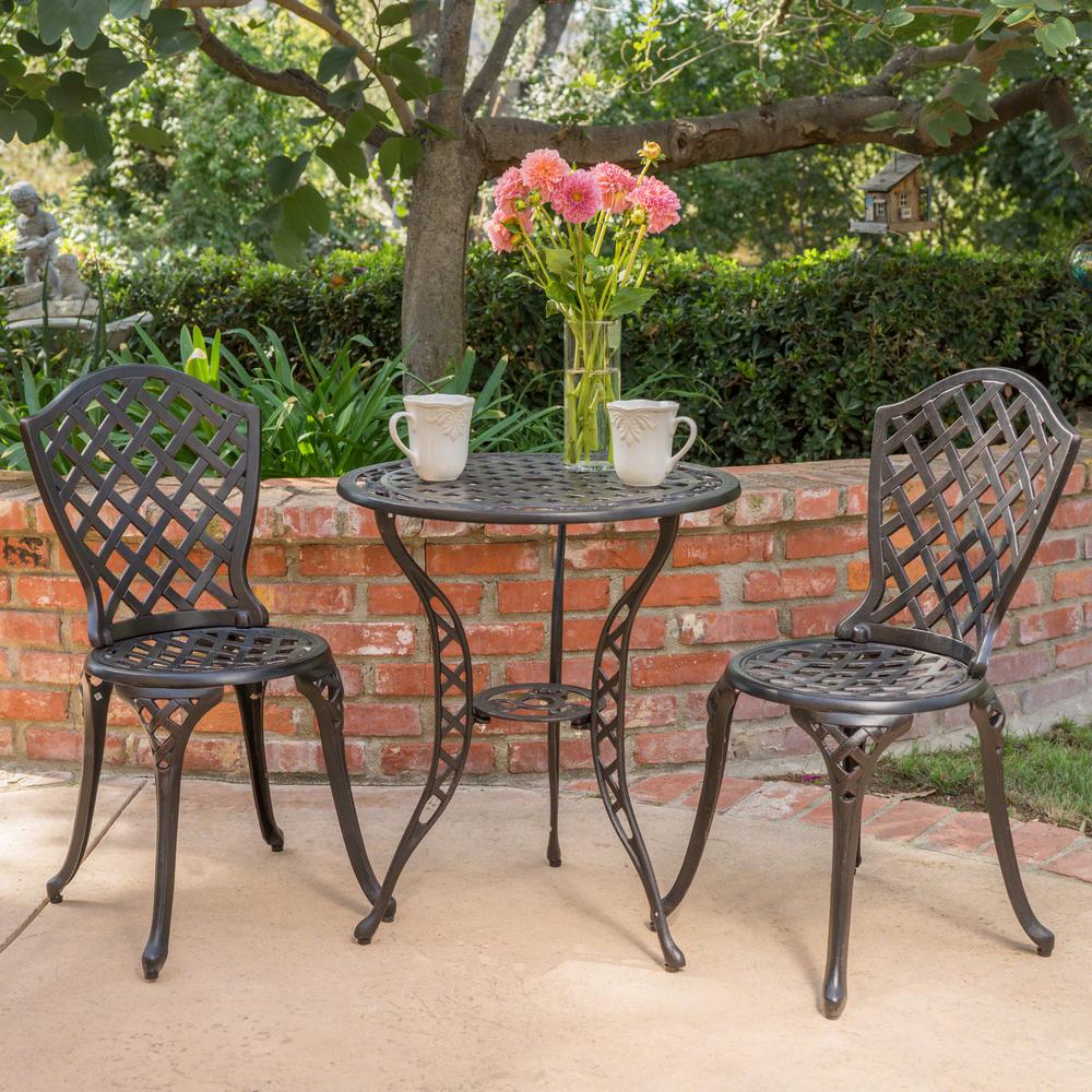 cast iron - bistro table - black - patio dining furniture