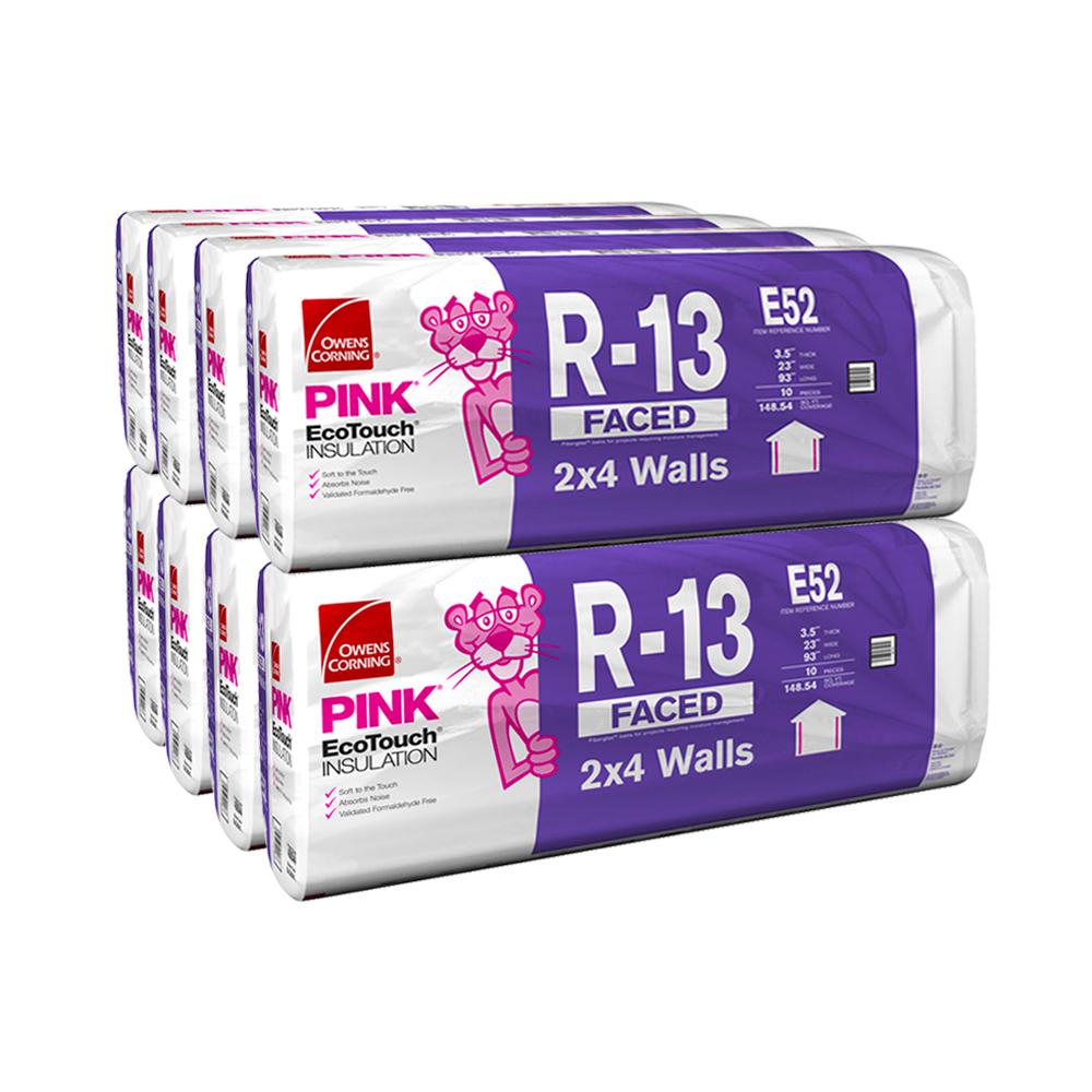 Owens Corning R 13 Ecotouch Pink Kraft Faced Insulation Fiberglass