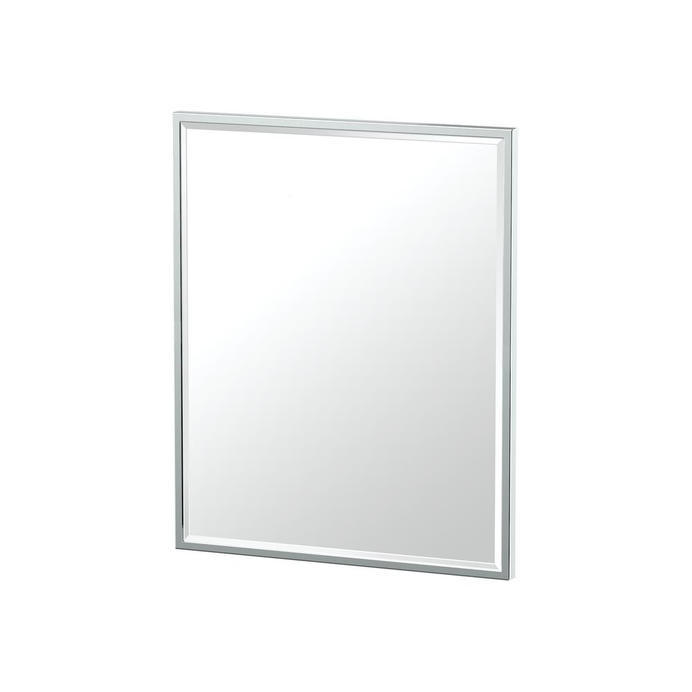Gatco Flush Mount 25 In X 20 5 Framed Rectangle Mirror Chrome