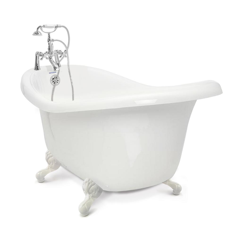 white clawfoot tub