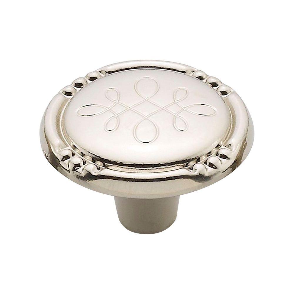 Knobware 1.375 in. Nickel Silverware KnobC3556/114in/N The Home Depot