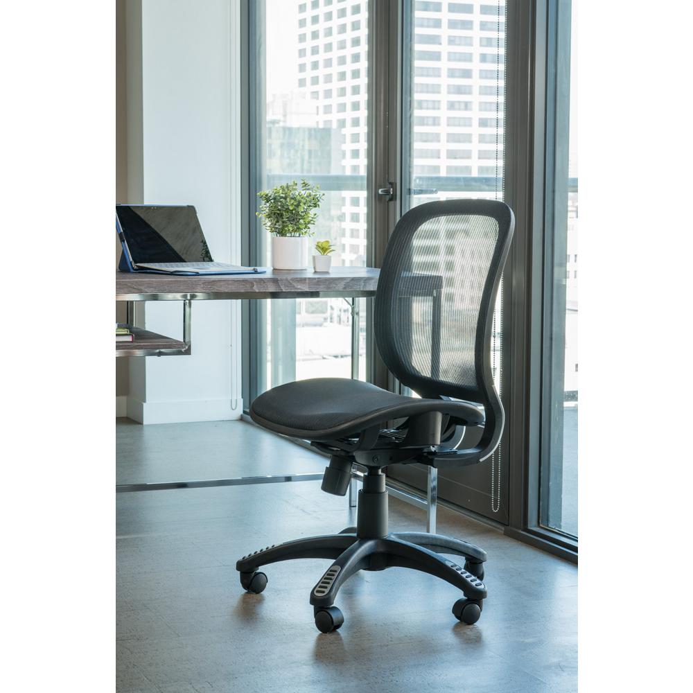 Canary Fully Meshed Ergo Black Office Chair With No Side Armrests Canary Fully Meshed Ergo Black Office Chair With No Side Armrests And Headrest