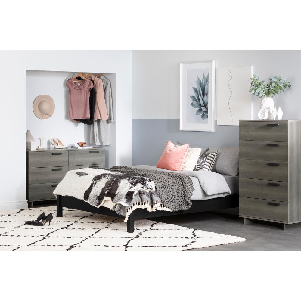 South Shore Cavalleri 5 Drawer Gray Maple Chest Of Drawers 12226