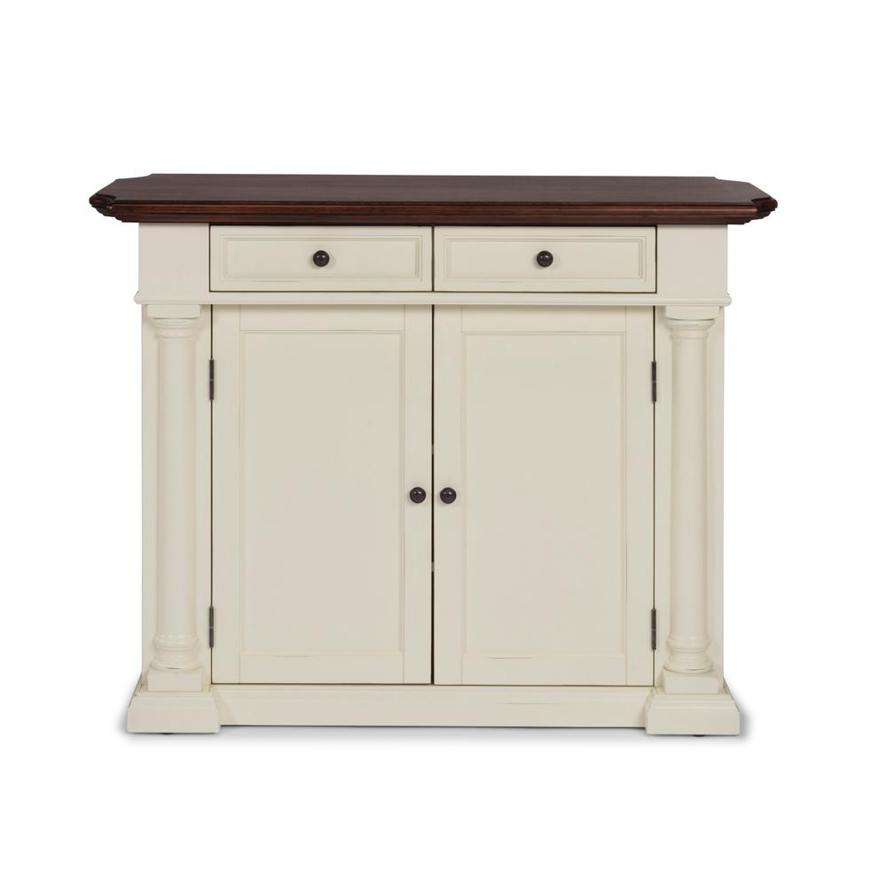 Homestyles Beacon Hill White Solid Wood Top Kitchen Island 5102 94