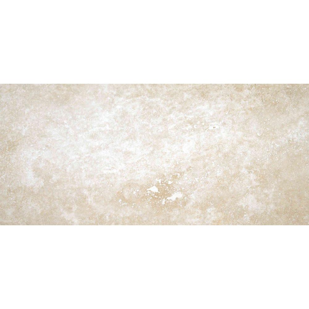 Msi Tuscany Ivory 8 In X 12 Honed Travertine Floor And Wall Tile 6 67 Sq Ft Case Ttivory812h The Home Depot Honed Travertine Floor And Wall Tile