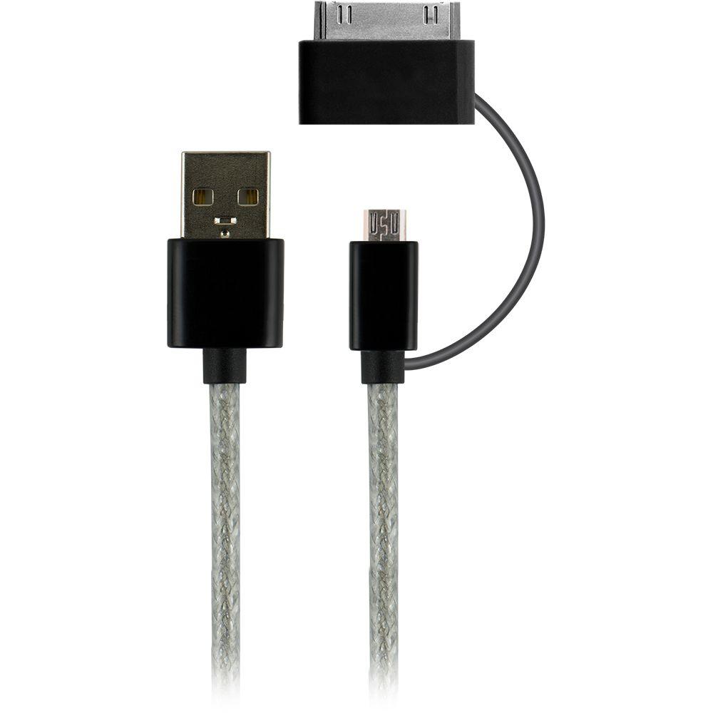 GE 3 ft. 2in1 USB Micro Cable with 30 Pin Adapter13678 The Home Depot