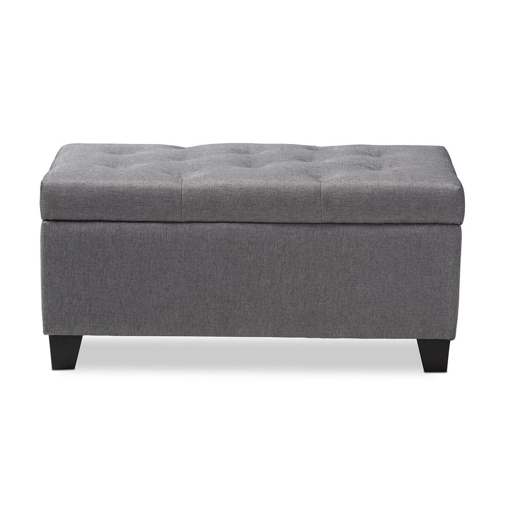 Baxton Studio Michaela Gray Storage Ottoman1468348HD The Home Depot