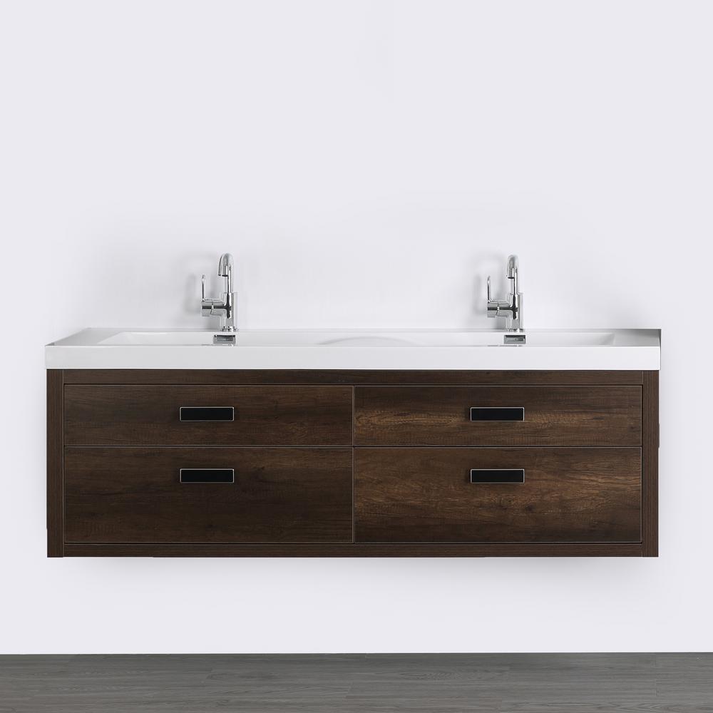 Plastic 62 70 In Double Sink Bathroom Vanities With