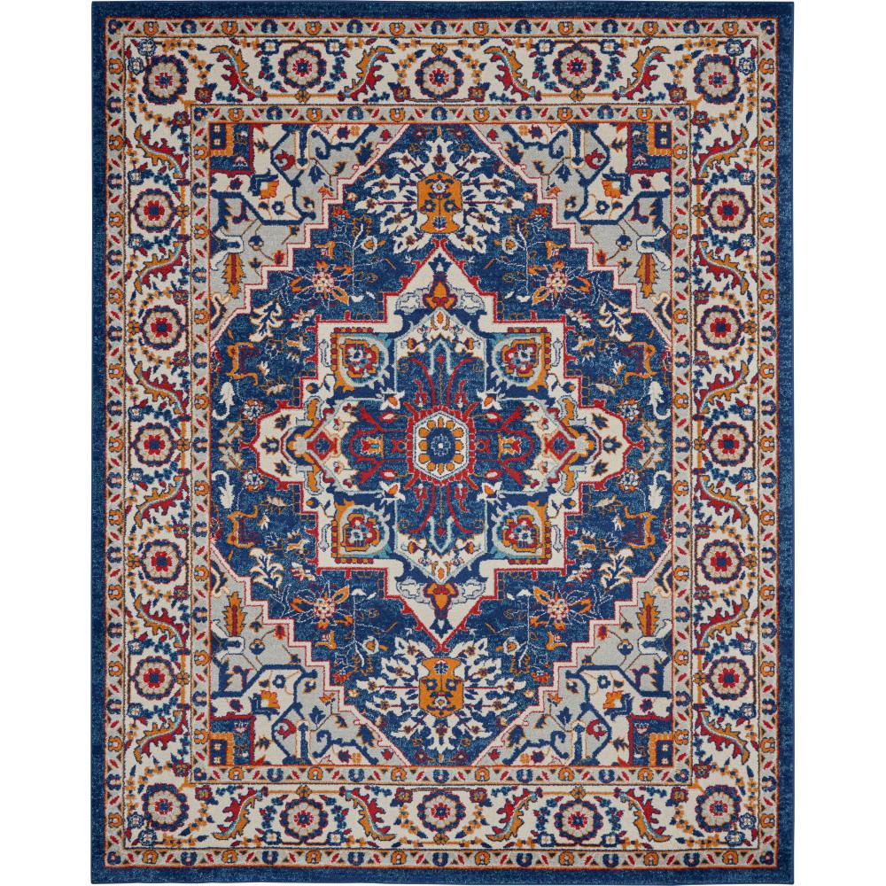 Nourison Pion 8 Ft X 10 Blue Multicolor Area Rug 766816 8 Ft X 10 Blue Multicolor Area Rug