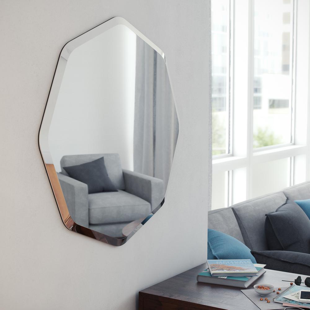 Kenroy Home Octavia Octagon Decorative Wall Mirror 60337 The