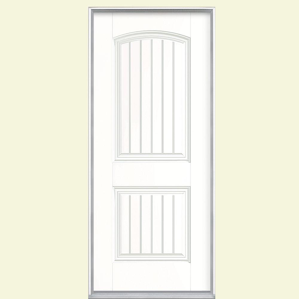 Masonite 32 in. x 80 in. Cheyenne 2-Panel Left Hand Inswing Painted ... Masonite 32 in. x 80 in. Cheyenne 2-Panel Left Hand Inswing Painted ...