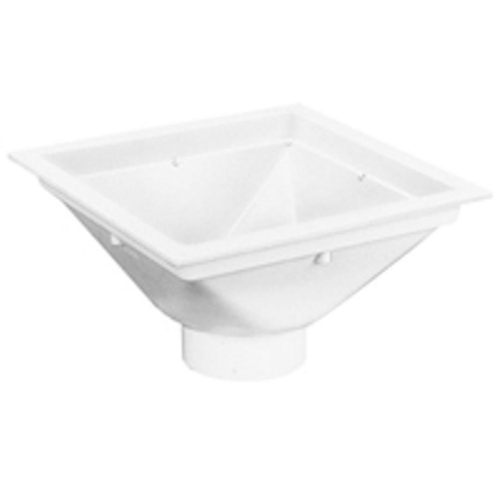 Zurn 14 In X 14 In Pvc Floor Sink With 3 In Pvc Hub Connection