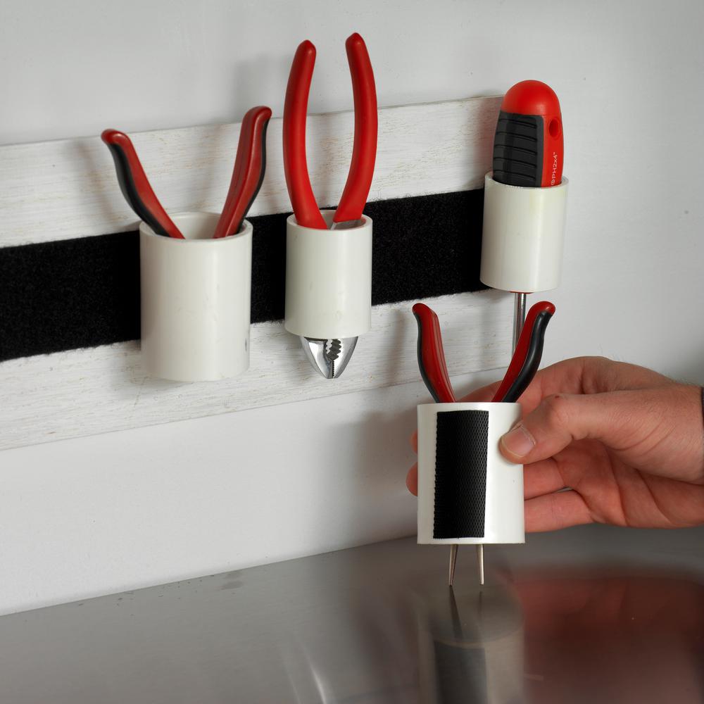 Indoor /& Outdoor Use Industrial Strength White Superior Holding Power on Smooth Surfaces Tape VELCRO Brand Size 15ft x 2in