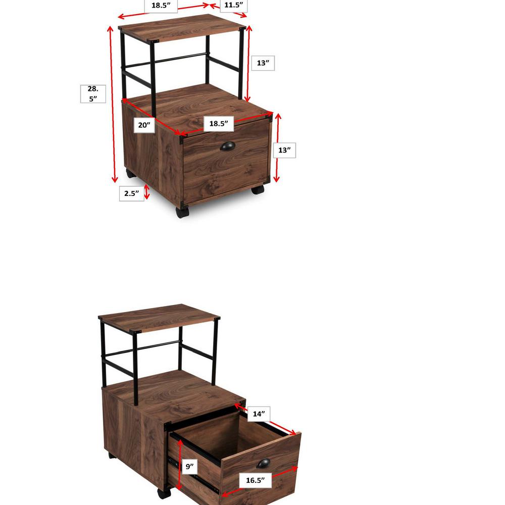 Brunei Mobile Lateral File Cabinet With 1 Drawer Bx4200mfwn The