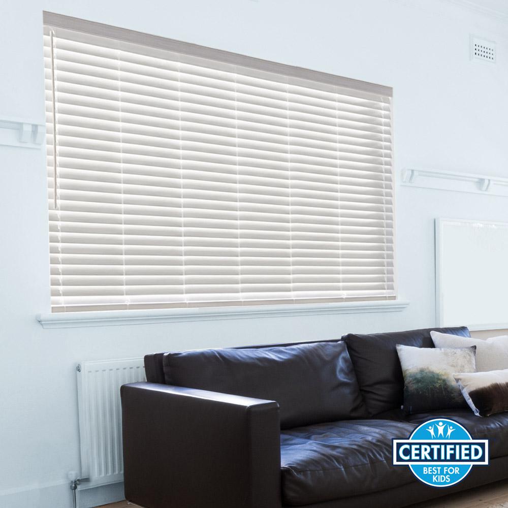 Home Decorators Collection White Cordless 2 In Faux Wood Blind