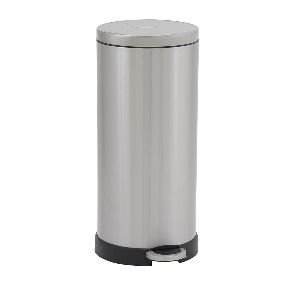Household Essentials 50 l/13 Gal. Oval Stainless Steel Trash Can with