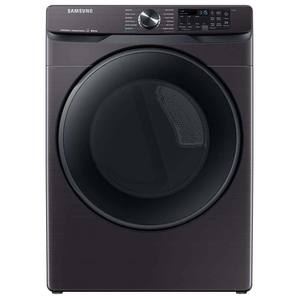 Samsung 7.5 cu. ft. 240-Volt Black Stainless Steel Front Load Electric Dryer with Steam Sanitize+, ENERGY STAR, Fingerprint Resistant Black Stainless was $1299.0 now $898.0 (31.0% off)