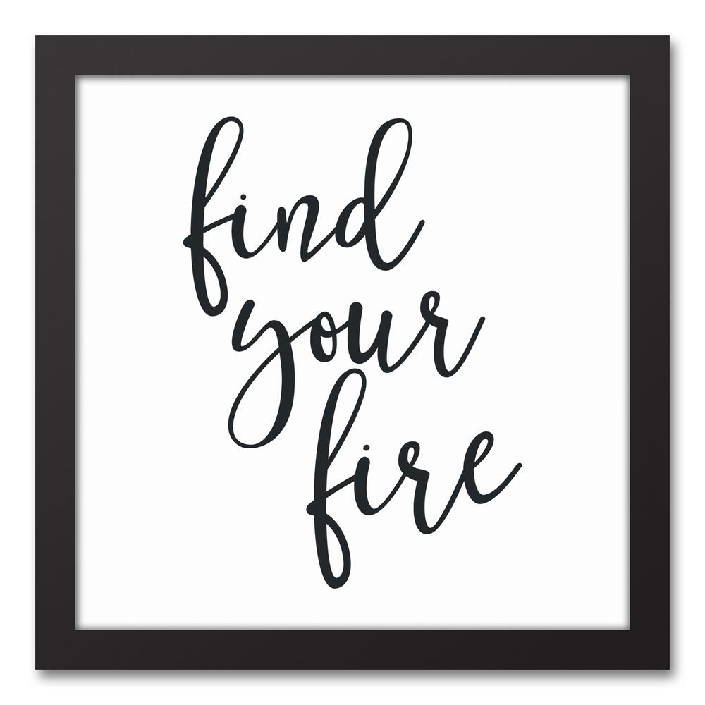 Designs Direct 12 In X Find Your Fire Printed Framed Find Your Fire Printed Framed Canvas Wall Art