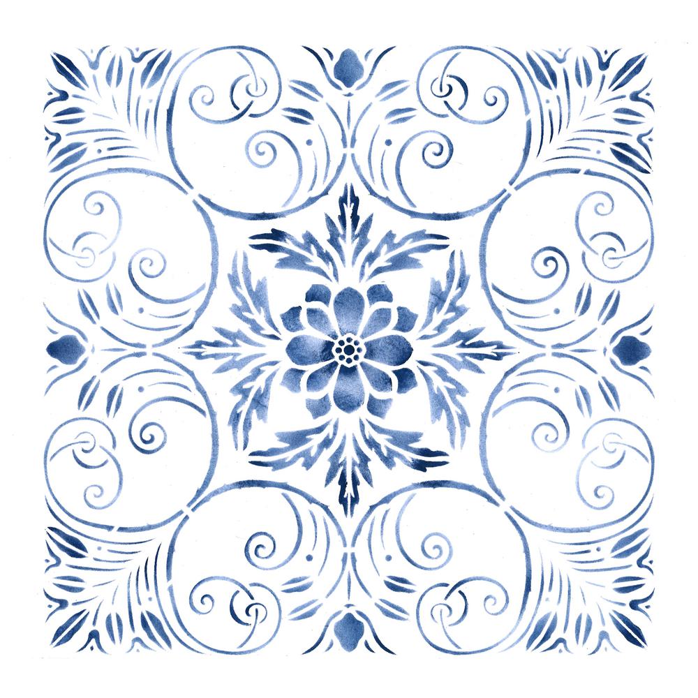 Designer Stencils Stylized Tile Wall Stencil