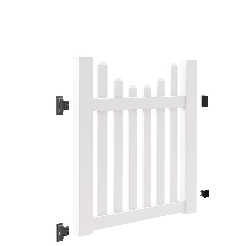 Veranda Seneca Scallop 4 ft. W x 4 ft. H White Vinyl UnAssembled Fence