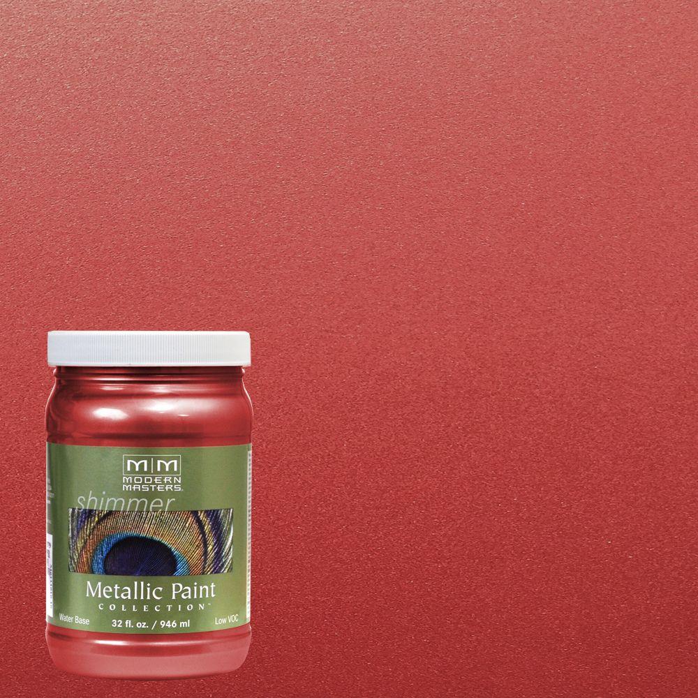 Modern Masters 1 Qt Sashay Red Water Based Satin Metallic Interior Sashay Red Water Based Satin Metallic Interior Exterior Paint