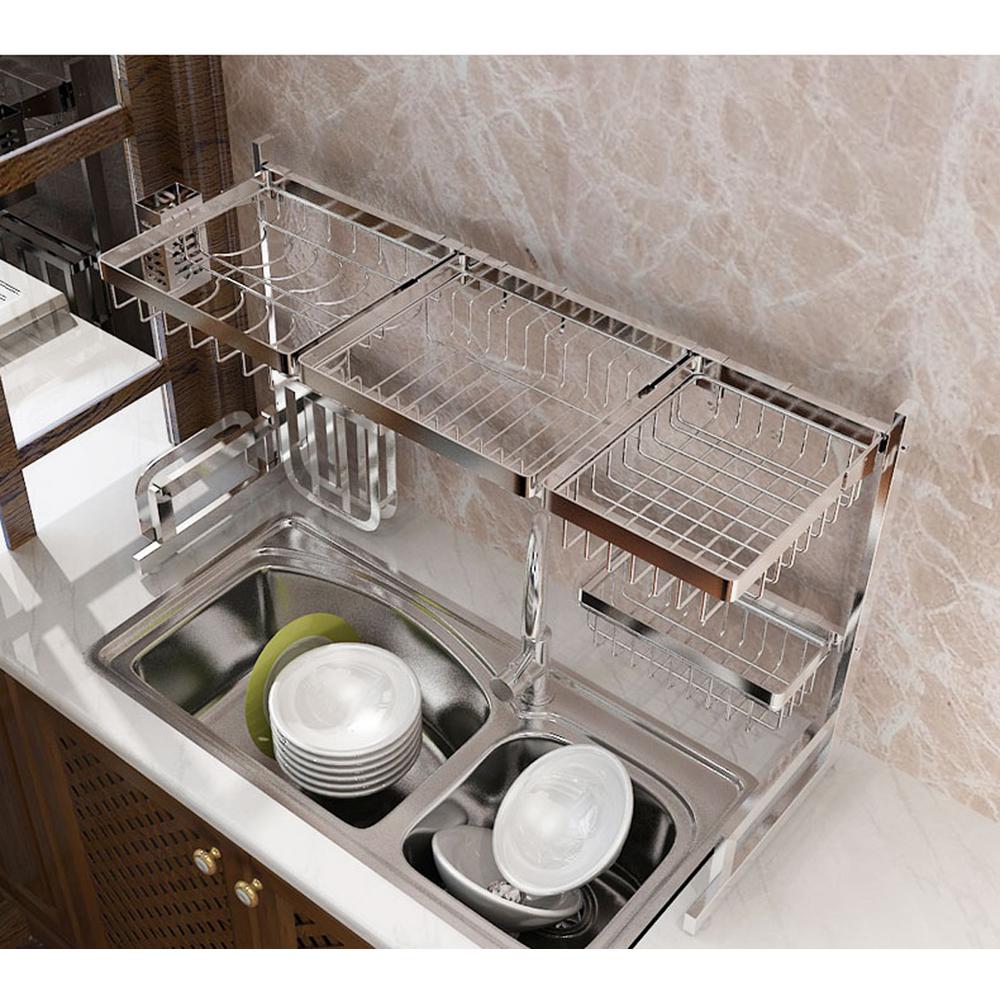 Emoderndecor All In One Space Saver Stainless Steel Standing Dish