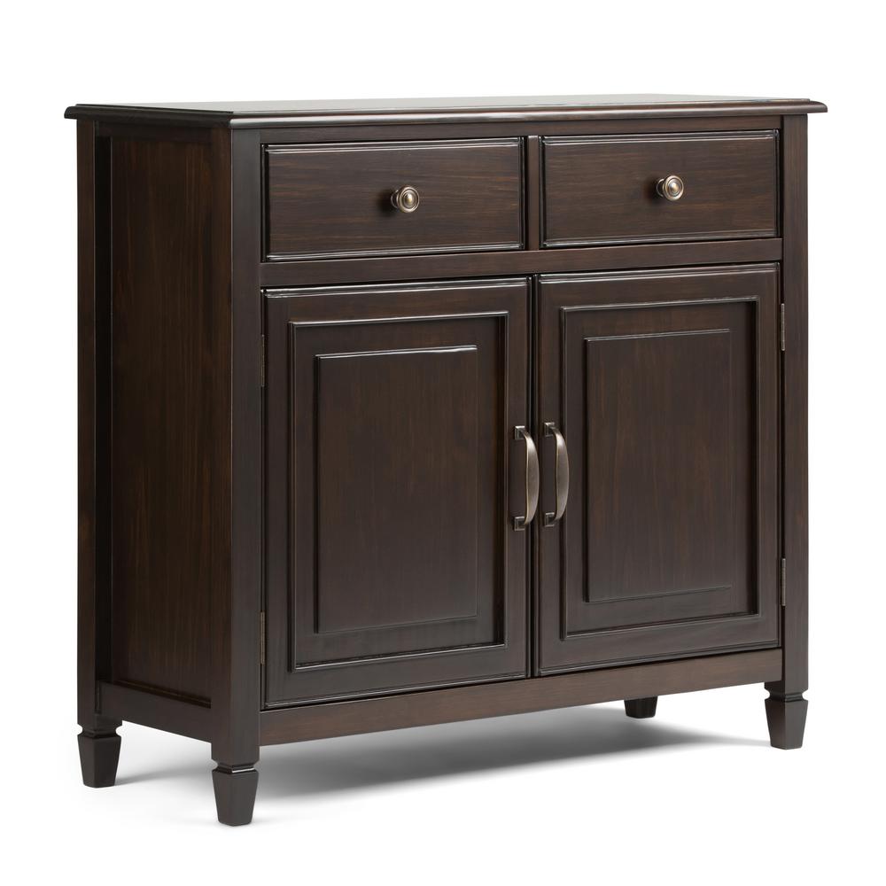 simpli home connaught solid wood 40 in. wide transitional entryway