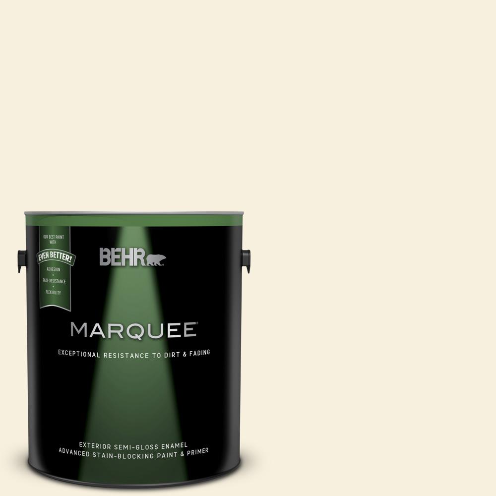 Behr Marquee 1 Gal 350e Moonlight White Semi Gloss Enamel 350e 1 Moonlight White Semi Gloss Enamel Exterior