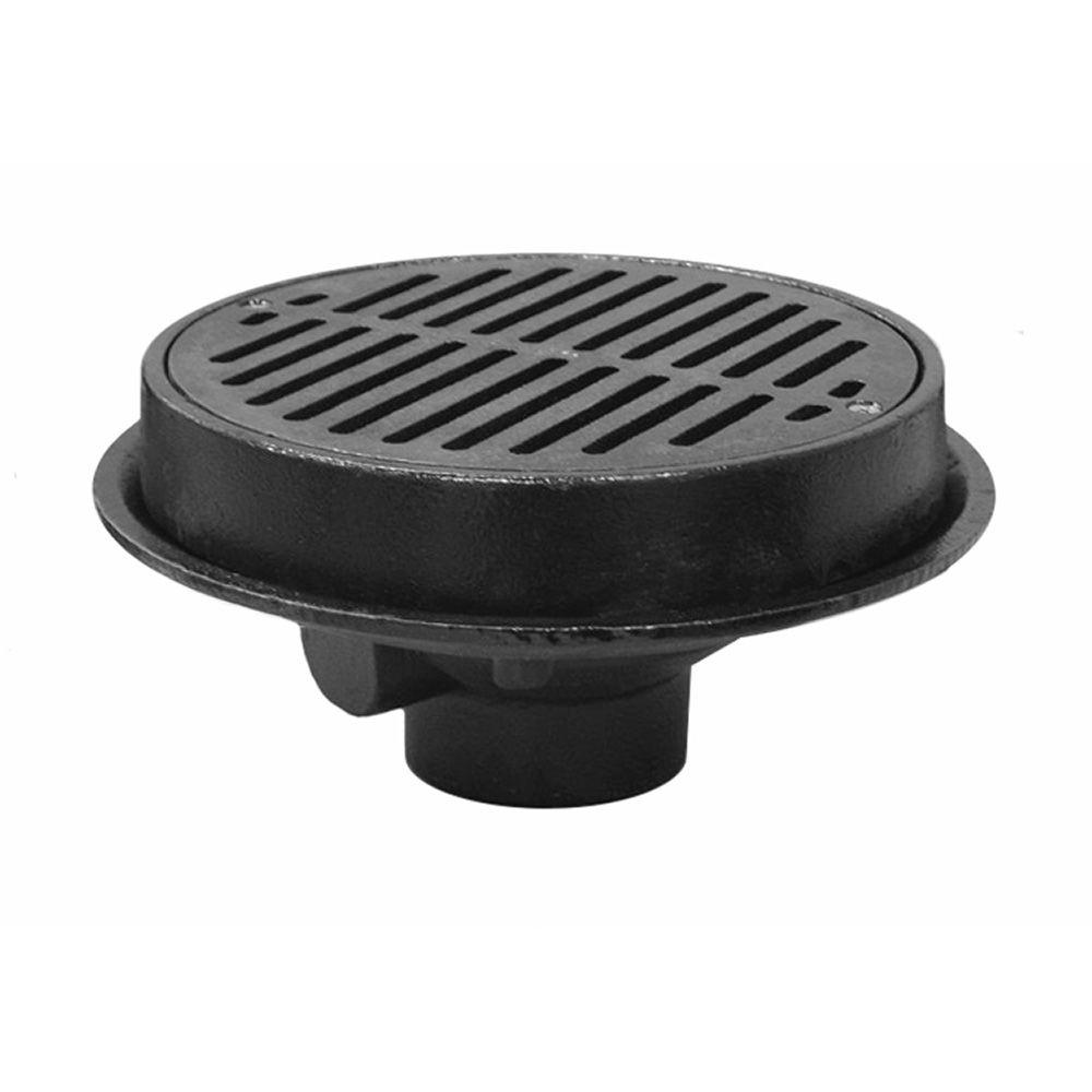 JONES STEPHENS 3 in. No Hub Heavy Duty Cast Iron Floor Drain with 101/