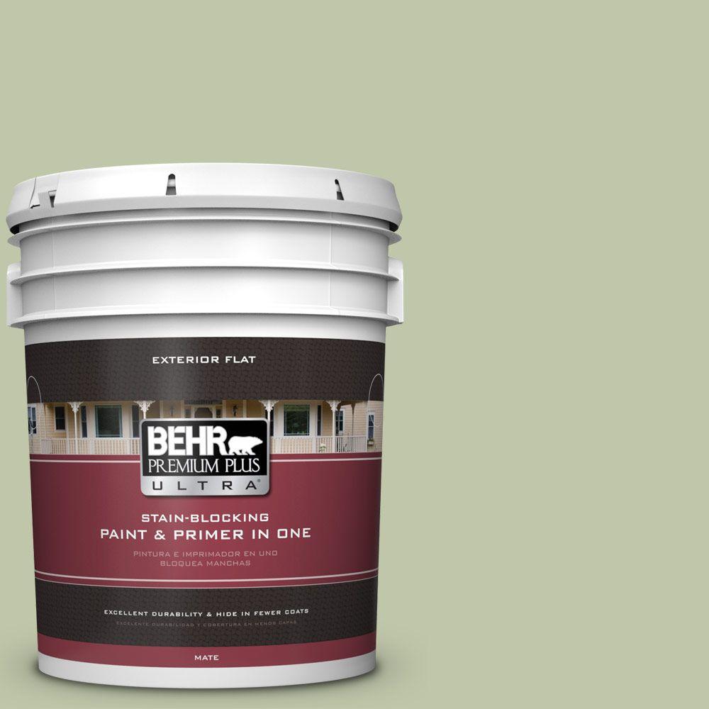 BEHR Premium Plus Ultra 5gal. PPU108 Minted Lemon Flat Exterior