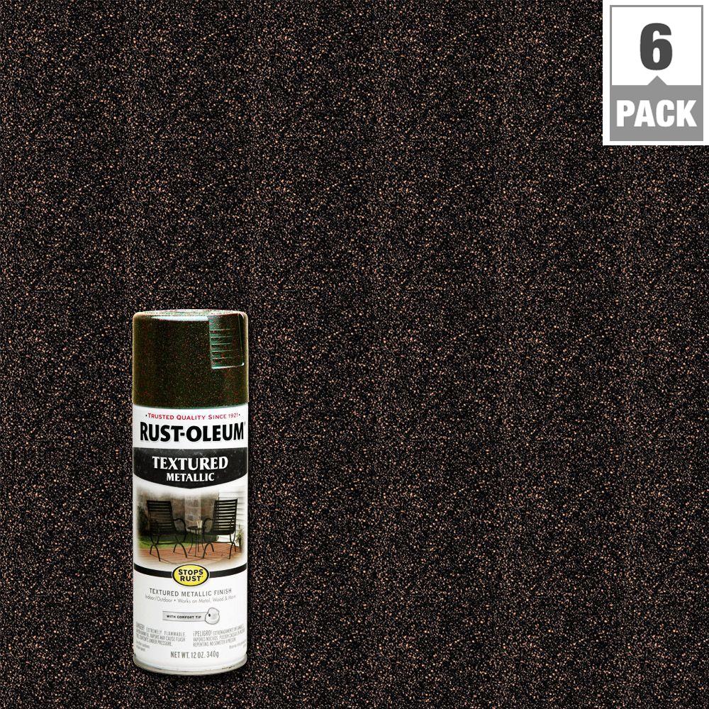 Rust-Oleum Stops Rust 12 oz. Textured Metallic Mystic Brown Protective