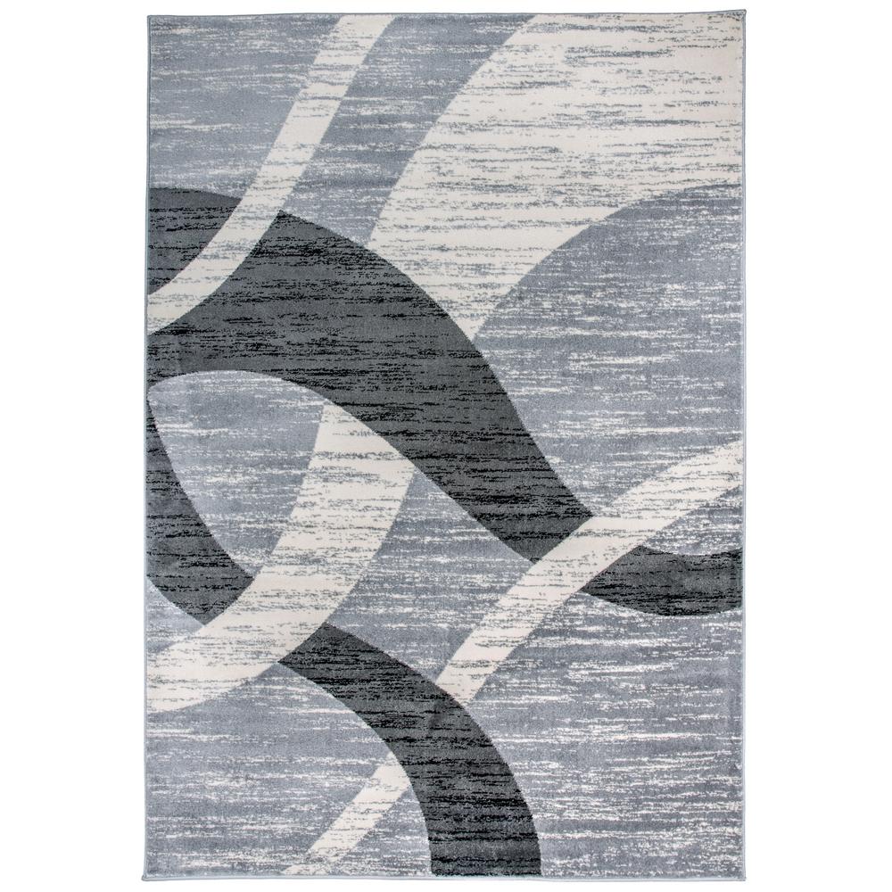 World Rug Gallery Contemporary Geometric Design Area 3 X 5 Gray