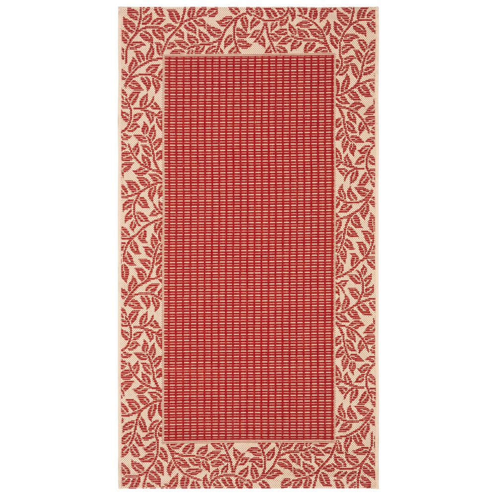 Safavieh Courtyard Red/Natural 3 ft. x 5 ft. Indoor/Outdoor Area Rug