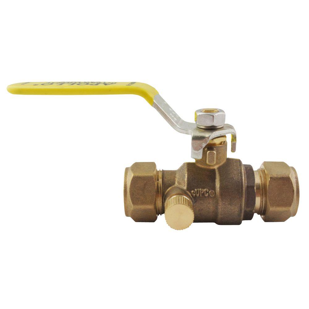 3/4 in. Bronze Compression Ball Valve with Drain FullPortTHDCWD104