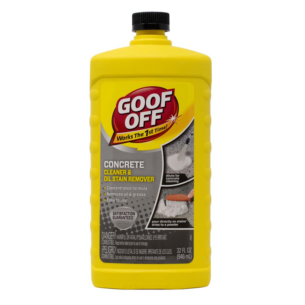 Goof Off 32 Oz Concrete Cleaner And Oil Stain Remover Fg820 The
