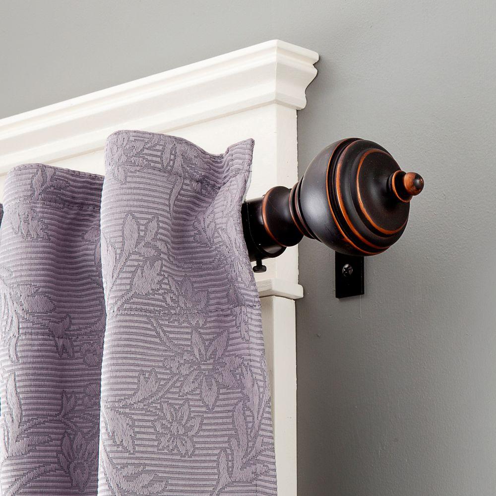 Kenney Manor 48 86 In Adjule 1 Premium Decorative Window Manor 48 86 In Adjule 1 Premium Decorative Window Single Curtain Rod Antique Copper