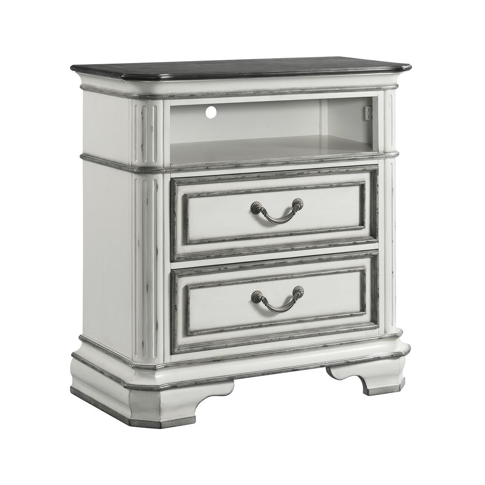 Picket House Furnishings Caroline Antique White 2 Drawer Media