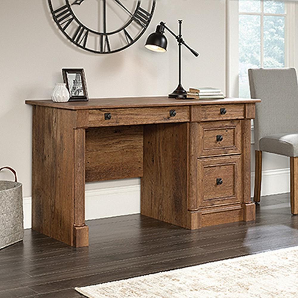 SAUDER Palladia Collection Vintage Oak Computer Desk ...